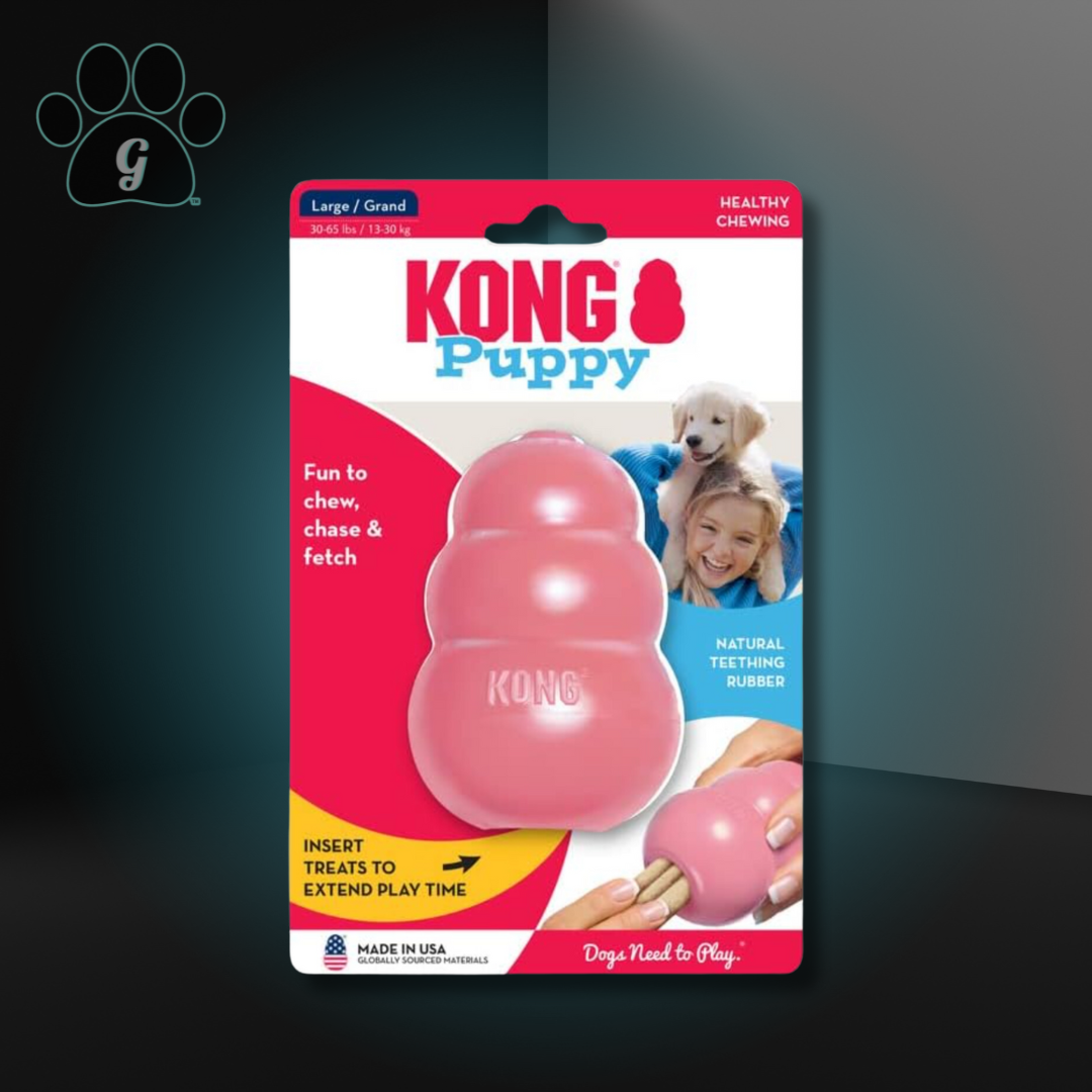 large pink Kong puppy dog chew toy 