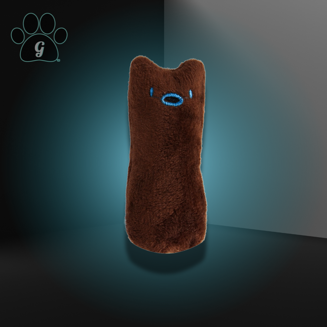 brown plush cat toy