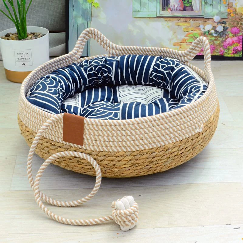 SAKURA Bamboo Cat Rattan Bed