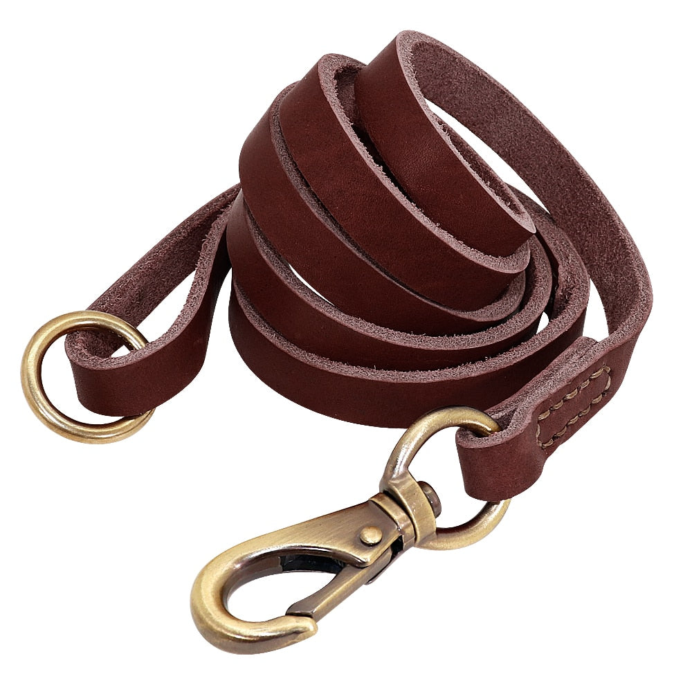 PETOPIA 59" Genuine Leather Dog Leash