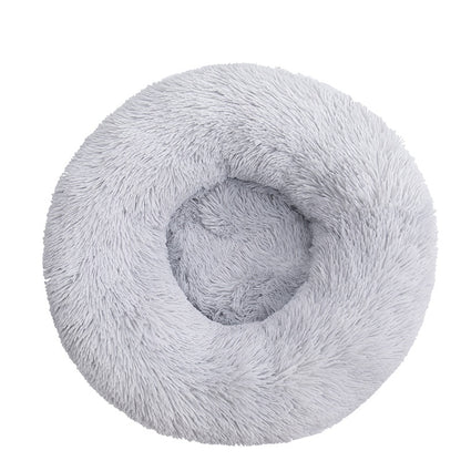 PETOPIA Plush Donut Corduroy Pet Calming Bed