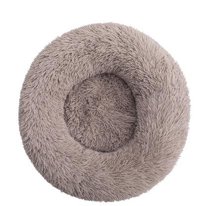 PETOPIA Plush Donut Corduroy Pet Calming Bed