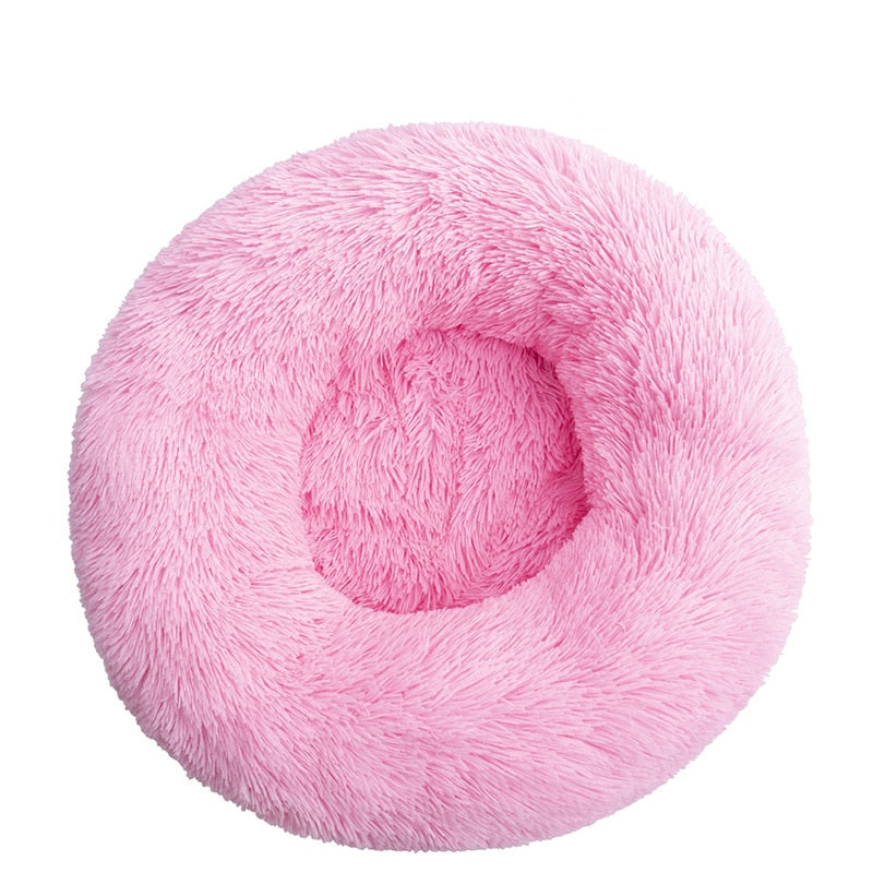 PETOPIA Plush Donut Corduroy Pet Calming Bed