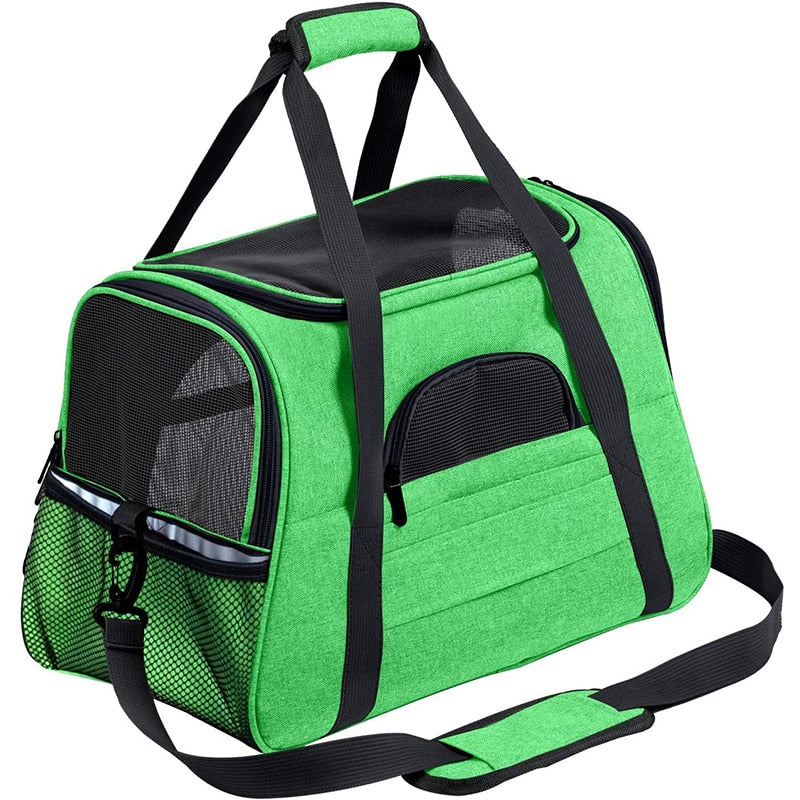 Green pet carry bag