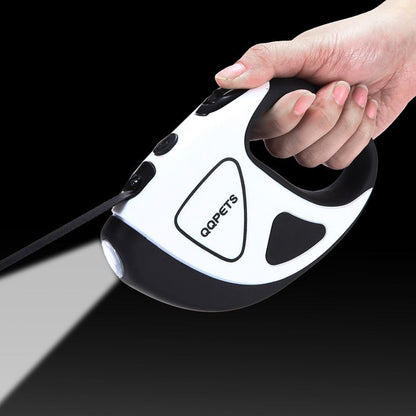 QQPETS Retractable Dog Leash with LED Flashlight