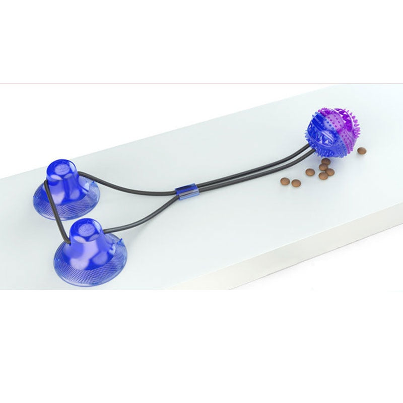 PETOPIA Skipping Ball Chew Toy with Dual Suction Cups