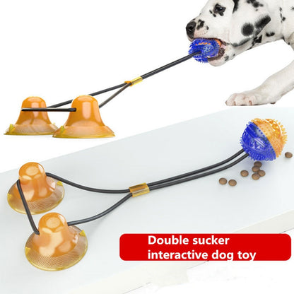 PETOPIA Skipping Ball Chew Toy with Dual Suction Cups