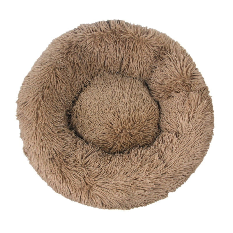 PETOPIA Plush Donut Corduroy Pet Calming Bed