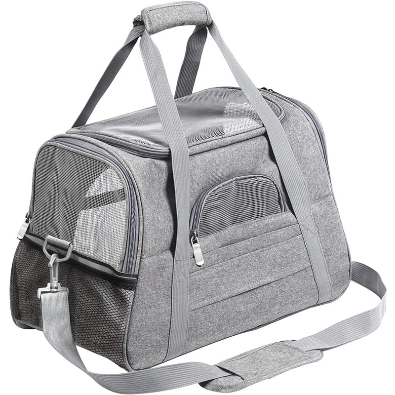 Gray pet carry bag