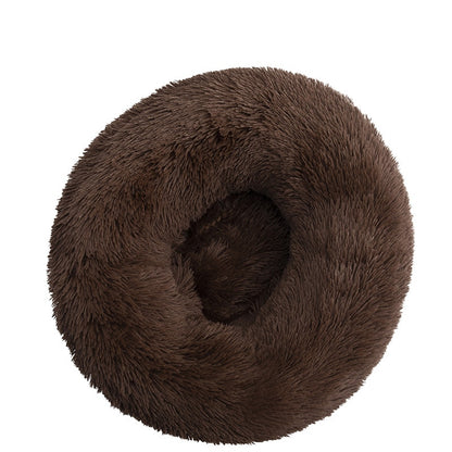 PETOPIA Plush Donut Corduroy Pet Calming Bed