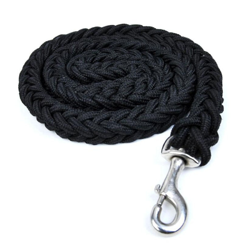 black rope leash