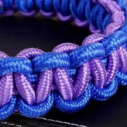 close up of braided rope