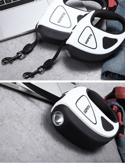 QQPETS Retractable Dog Leash with LED Flashlight