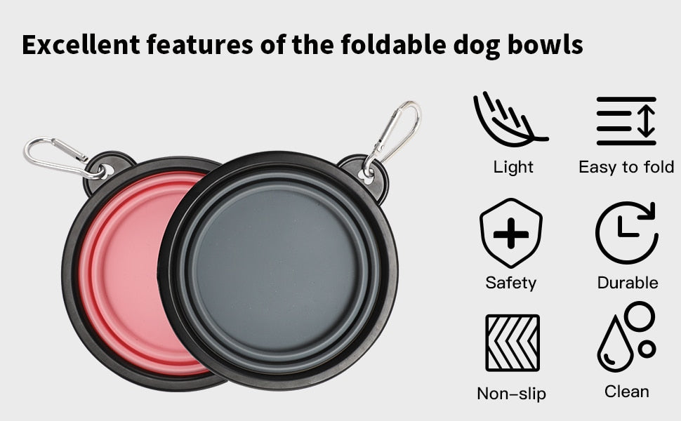 REST-EAZZZY Collapsible Travel Pet Bowl - 2-Pack