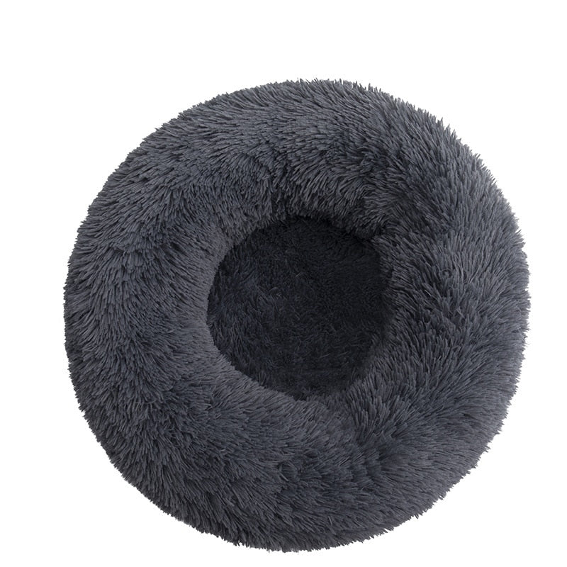 PETOPIA Plush Donut Corduroy Pet Calming Bed