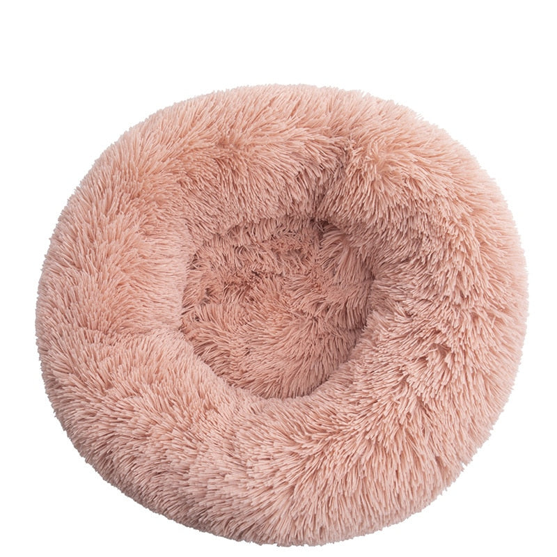 PETOPIA Plush Donut Corduroy Pet Calming Bed