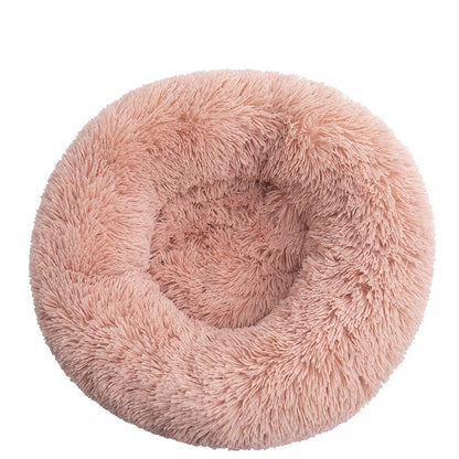 PETOPIA Plush Donut Corduroy Pet Calming Bed