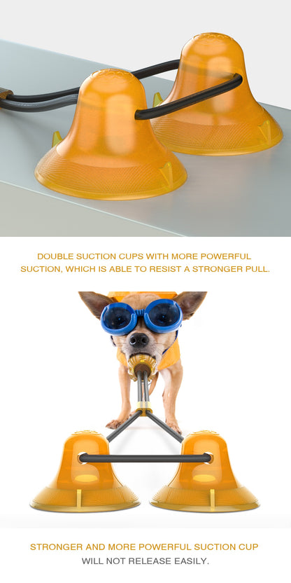 PETOPIA Skipping Ball Chew Toy with Dual Suction Cups