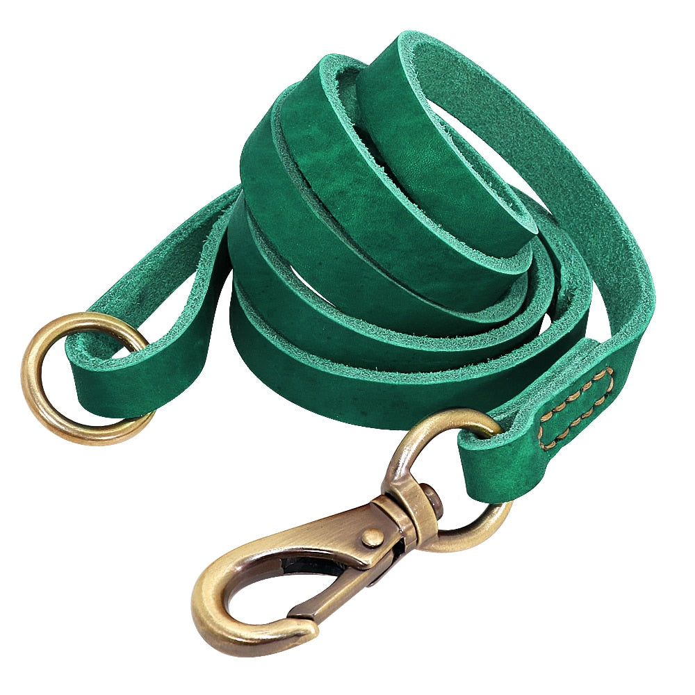 PETOPIA 59" Genuine Leather Dog Leash