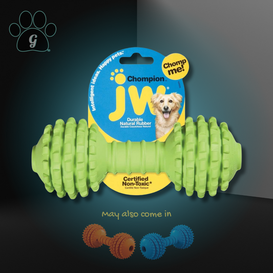 dumbbell shaped dog chew toy