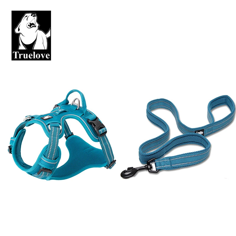 TRUELOVE Padded Harness And Leash Set with 3M Scotchlite