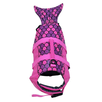 mermaid style pet lifejacket