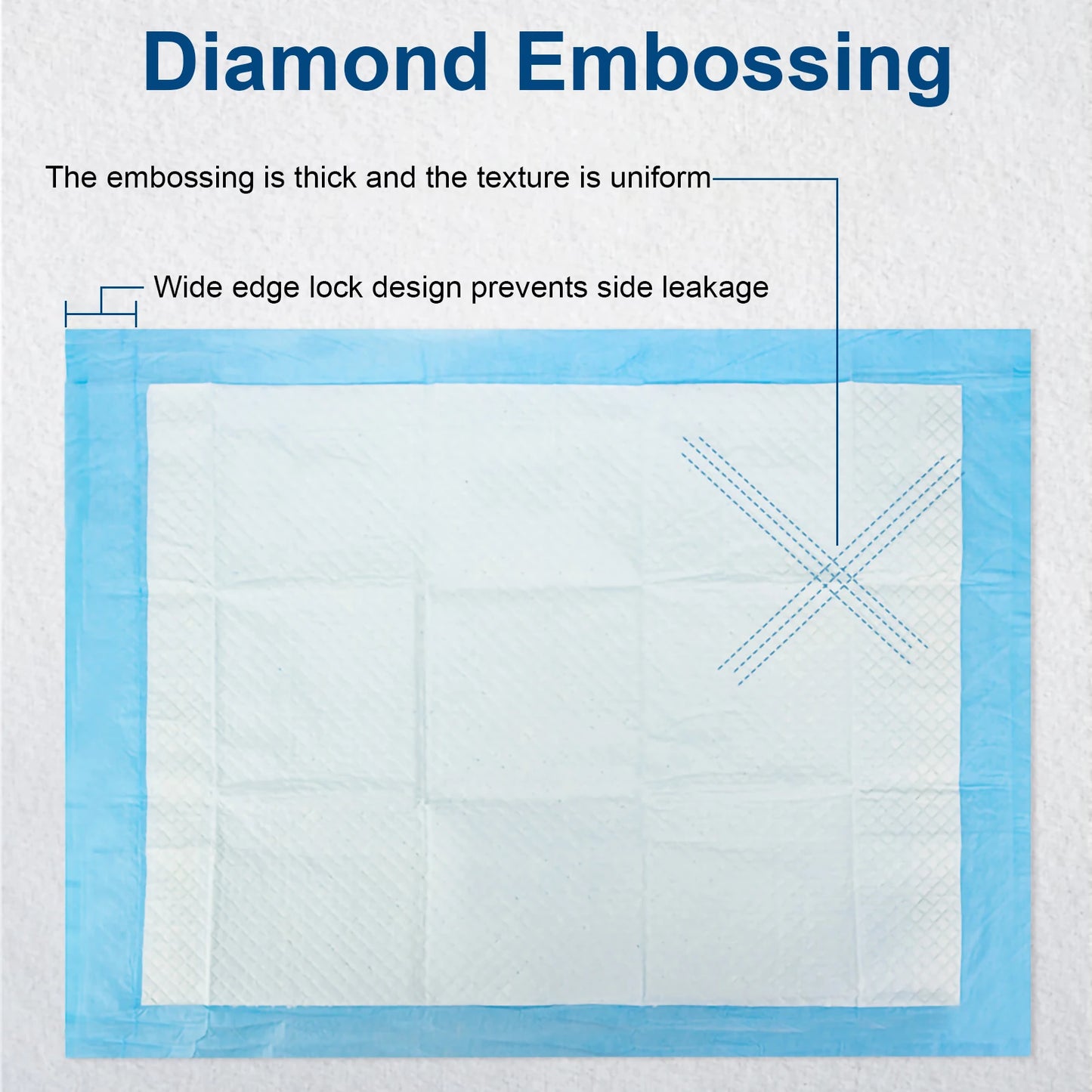 Diamond embossing liner