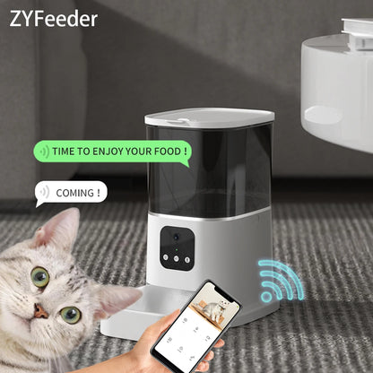 ZY FEEDER PT08 Automatic Smart Pet Feeder with Camera