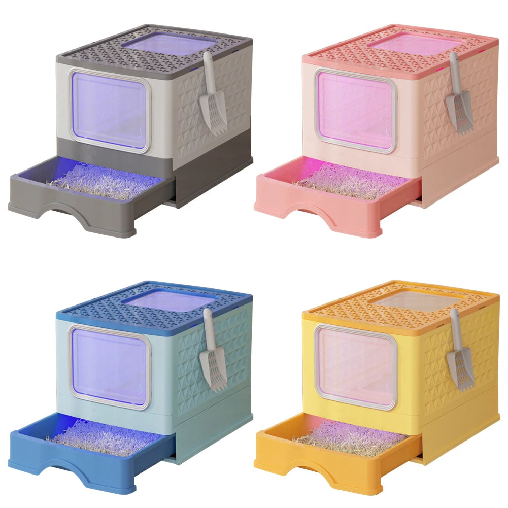 UV sanitizing litter box available in multiple colors