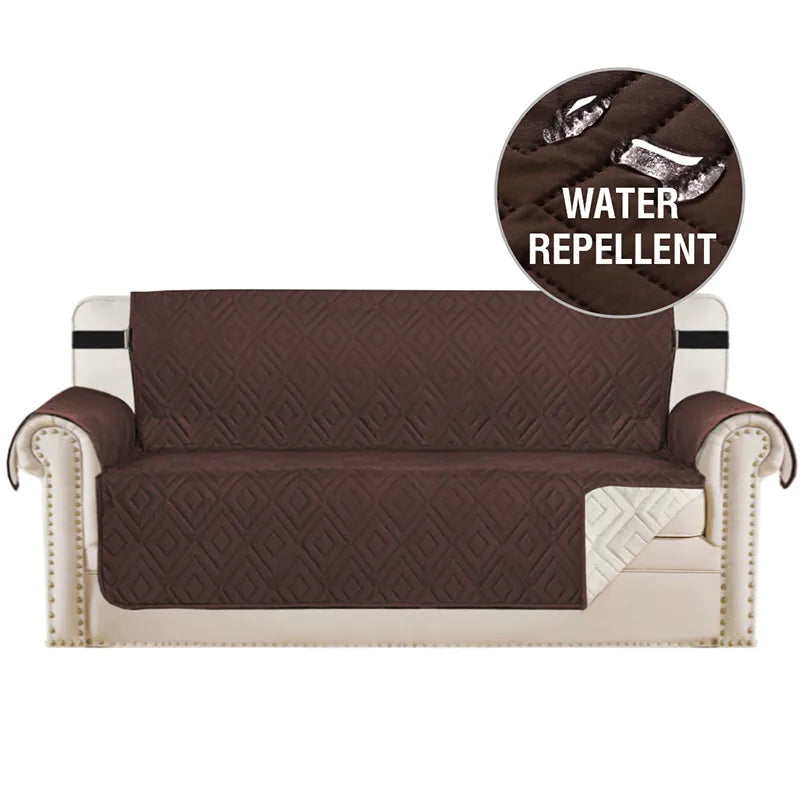 brown water repellent couch cover