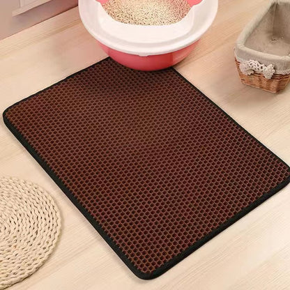 litter box mat in brown