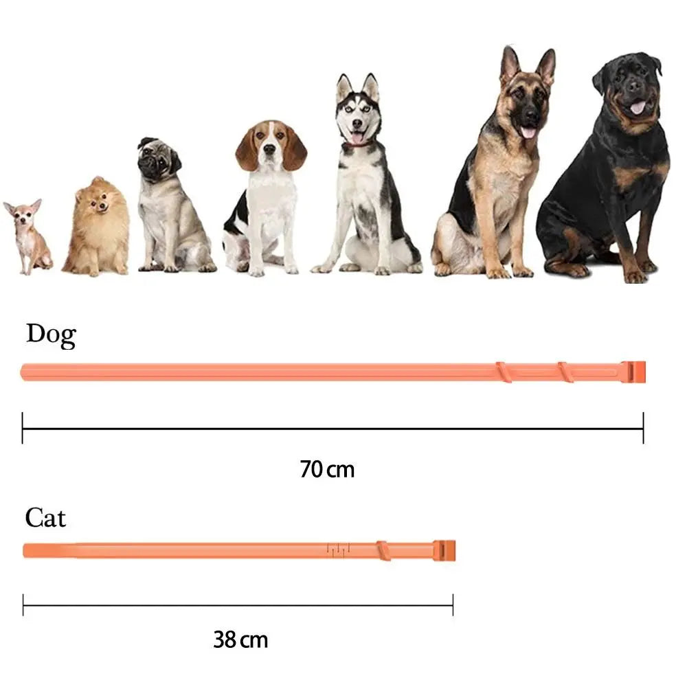 Dog size measures up to 70cm, while cat size measures up to 38 cm