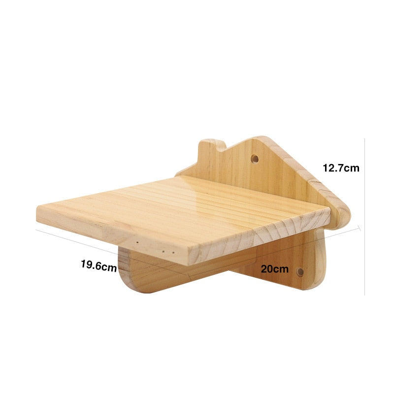 PLACE Assorted Wooden Wall-Mounted Cat Furniture