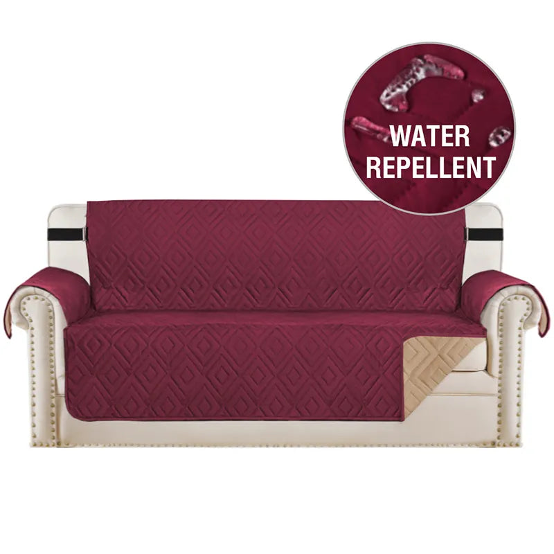 wine color water repellent couch cover