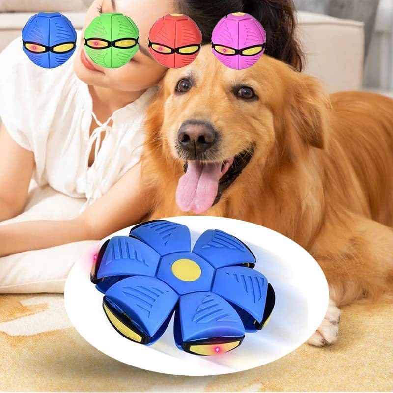 PETOPIA LED Flying Saucer Ball UFO Dog Toy