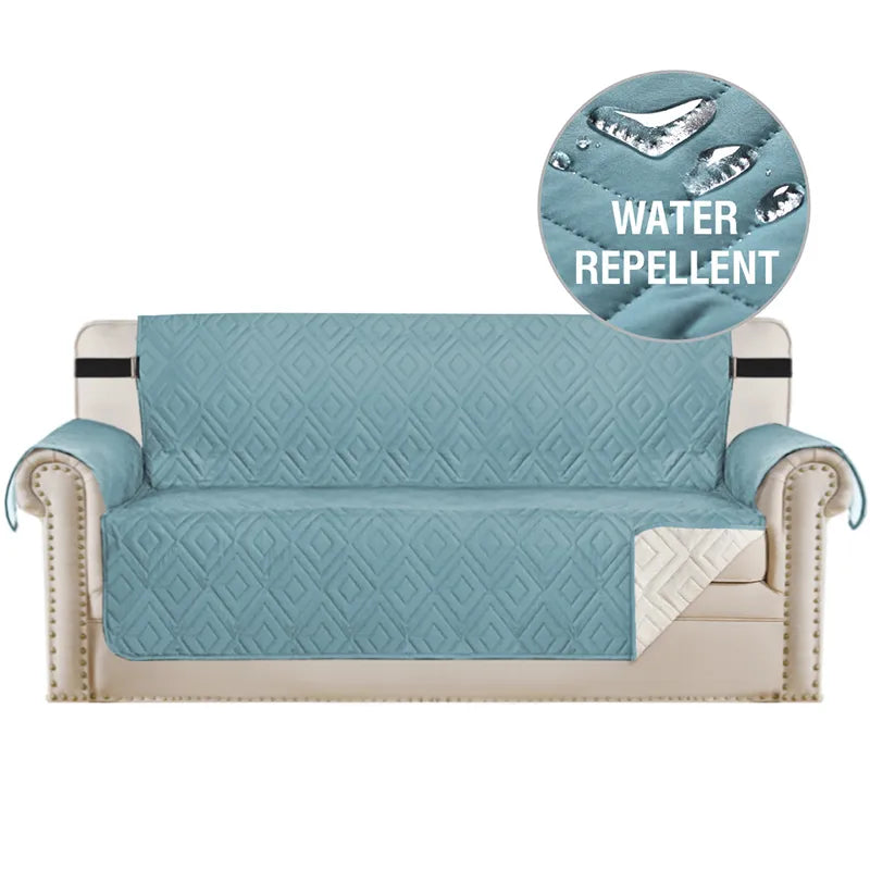 blue water repellent couch cover