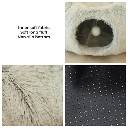 Close up images displaying soft plush and non-slip bottom.