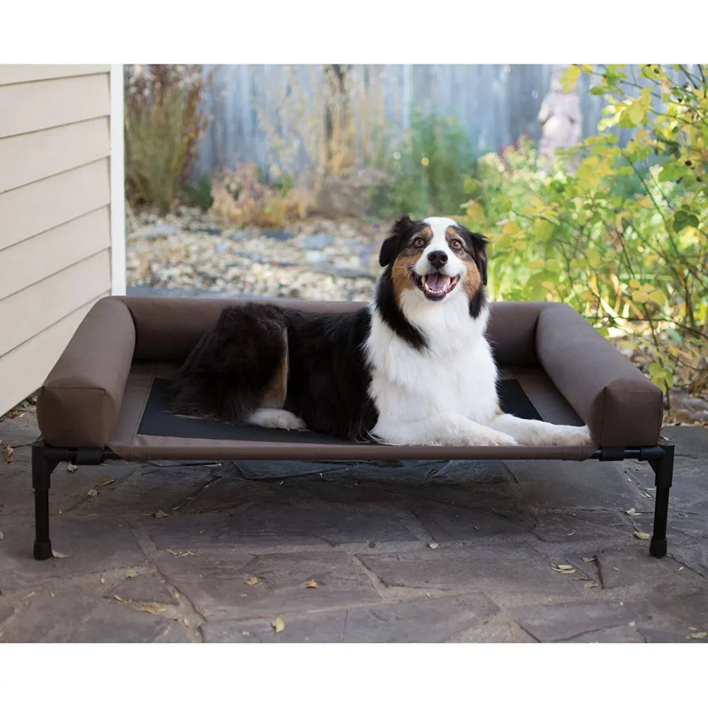 elevated dog bolster bed