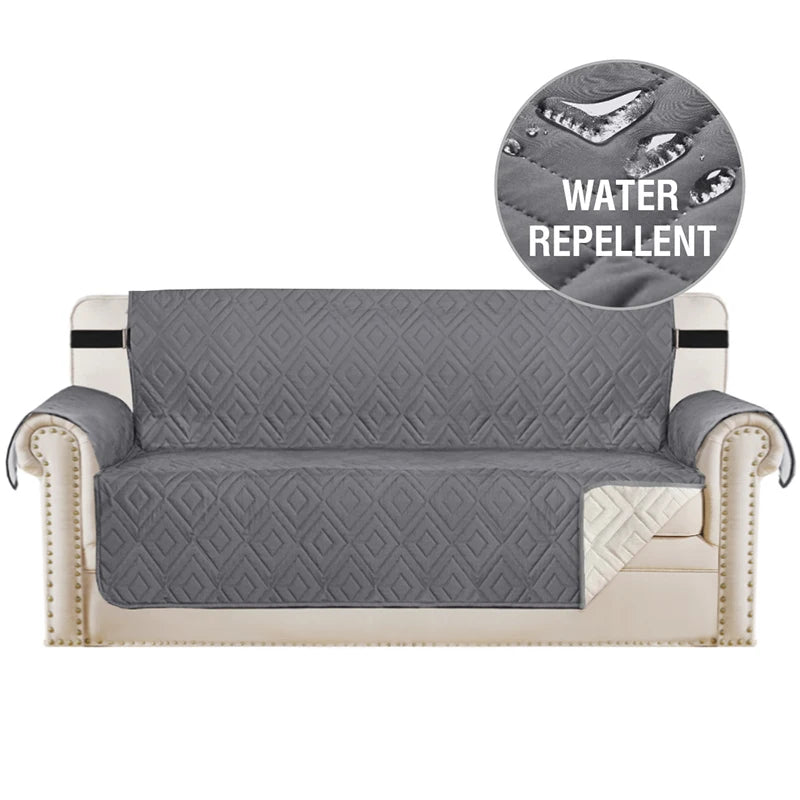 gray water repellent couch cover