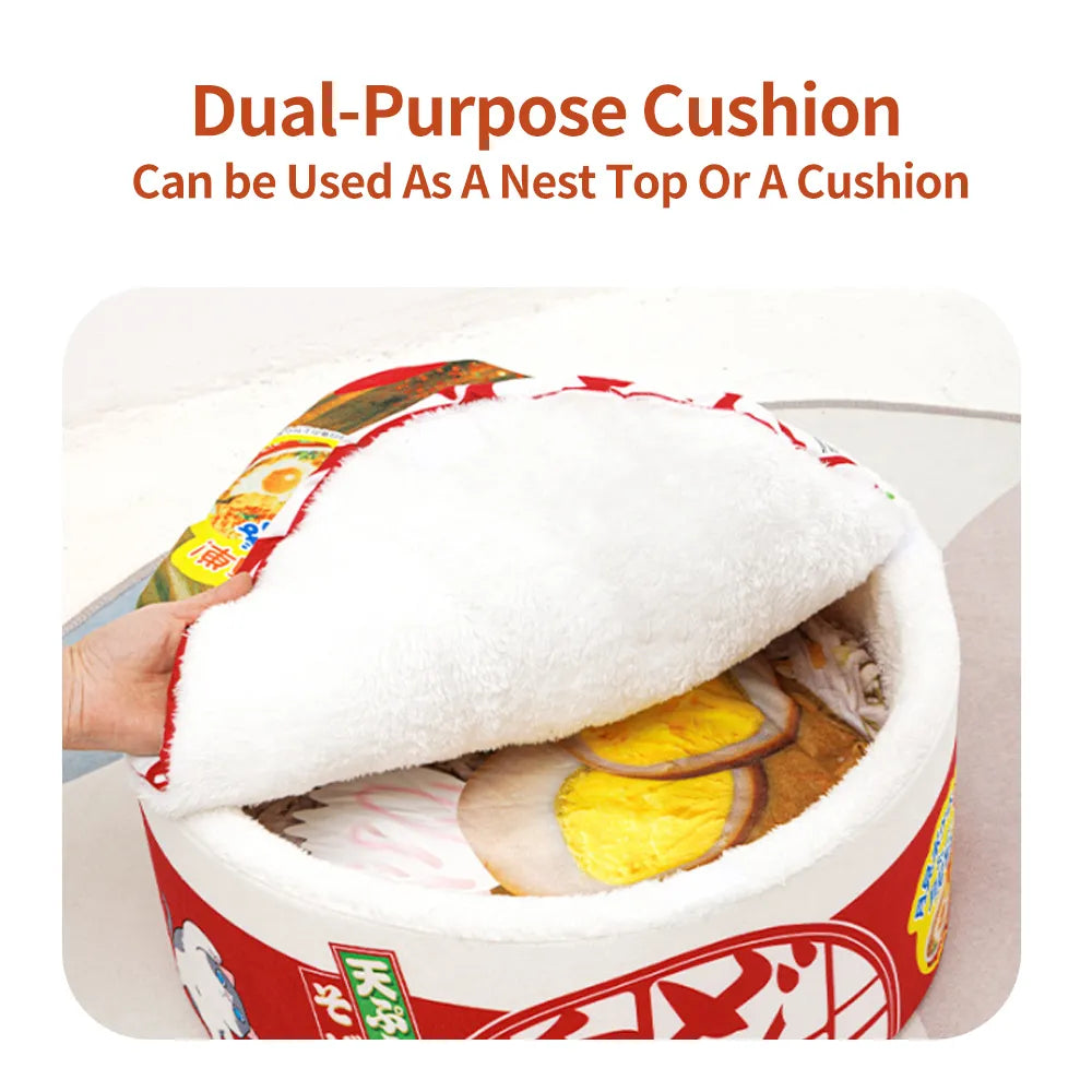 dual purpose cushion can be used as a lid or cushion