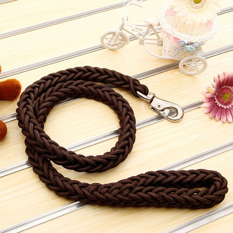 brown rope dog leash