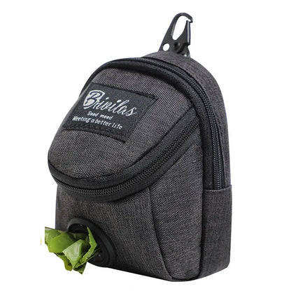 Black dog training pouch with waste bag