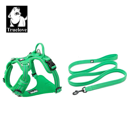 TRUELOVE Padded Harness And Leash Set with 3M Scotchlite