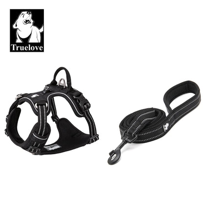 TRUELOVE Padded Harness And Leash Set with 3M Scotchlite