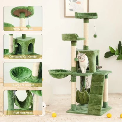 XMSJ 54" Deluxe Multilevel Cat Tree Tower