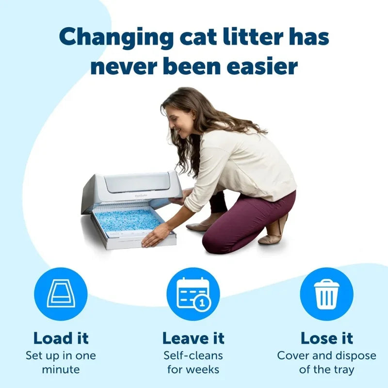 Changing cat litter has never been easier - just load it, leave it, and lose it.