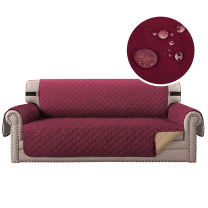 wine color water repellent couch cover