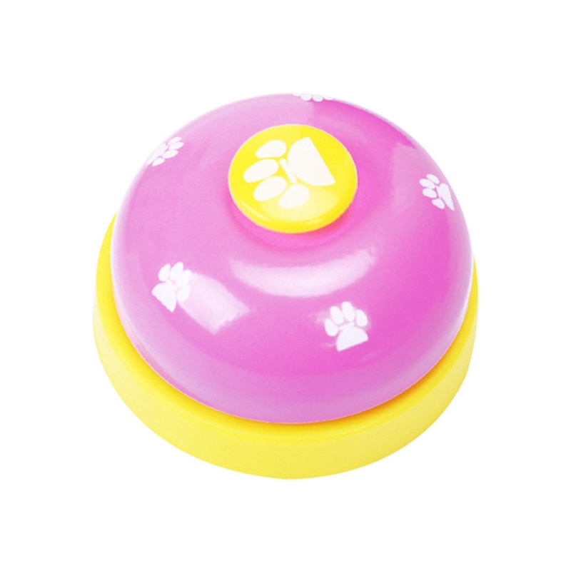 pink and yellow training button