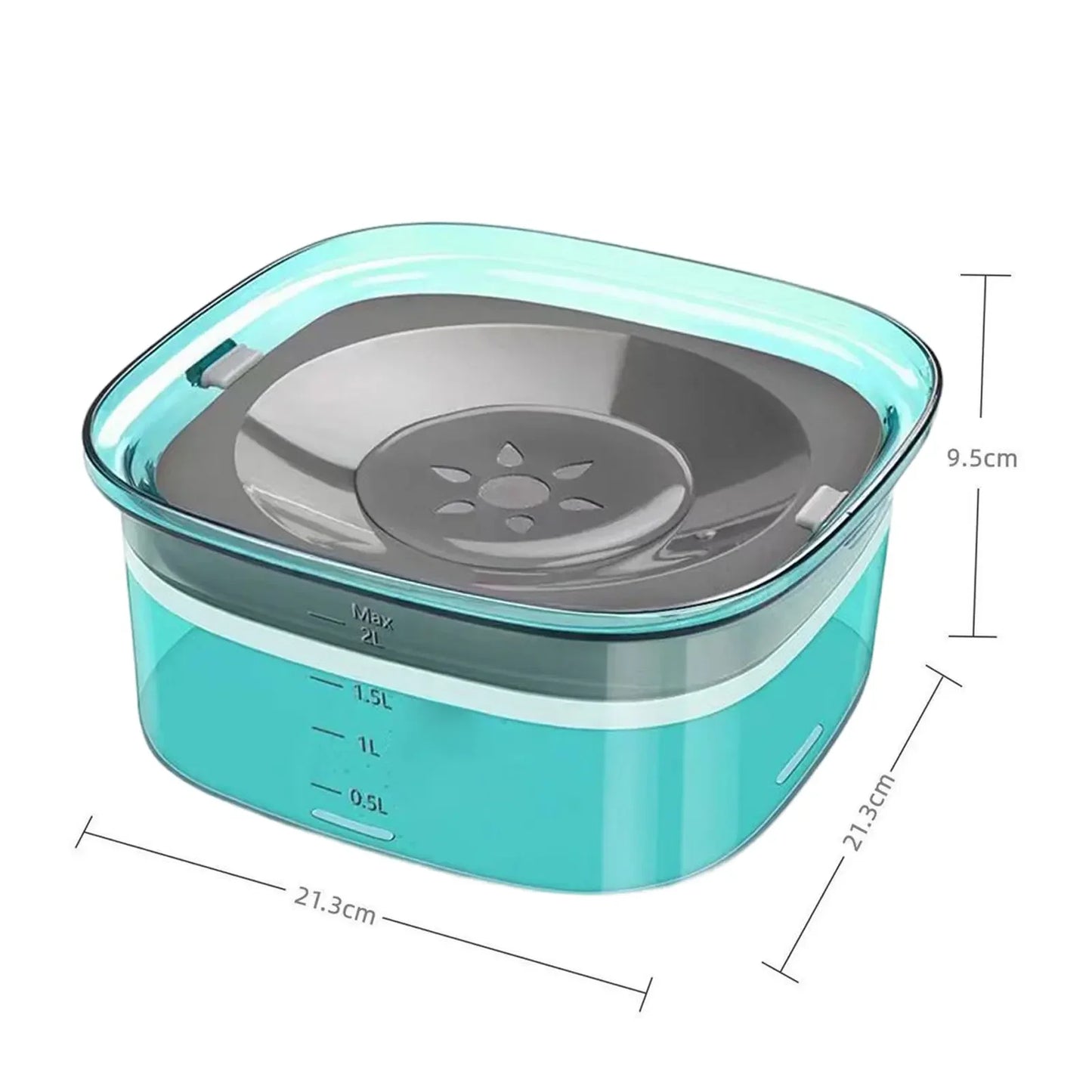 REPETSUN 2L Transparent Floating Pet Water Bowl