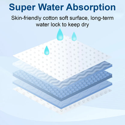 Super water absorption - skin-friendly cotton soft surface, long-term water lock to keep dry